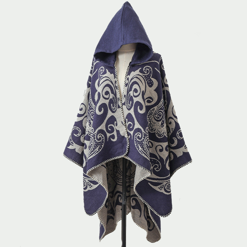 Go Ethnic Fashion - Новая женская теплая шаль с капюшоном